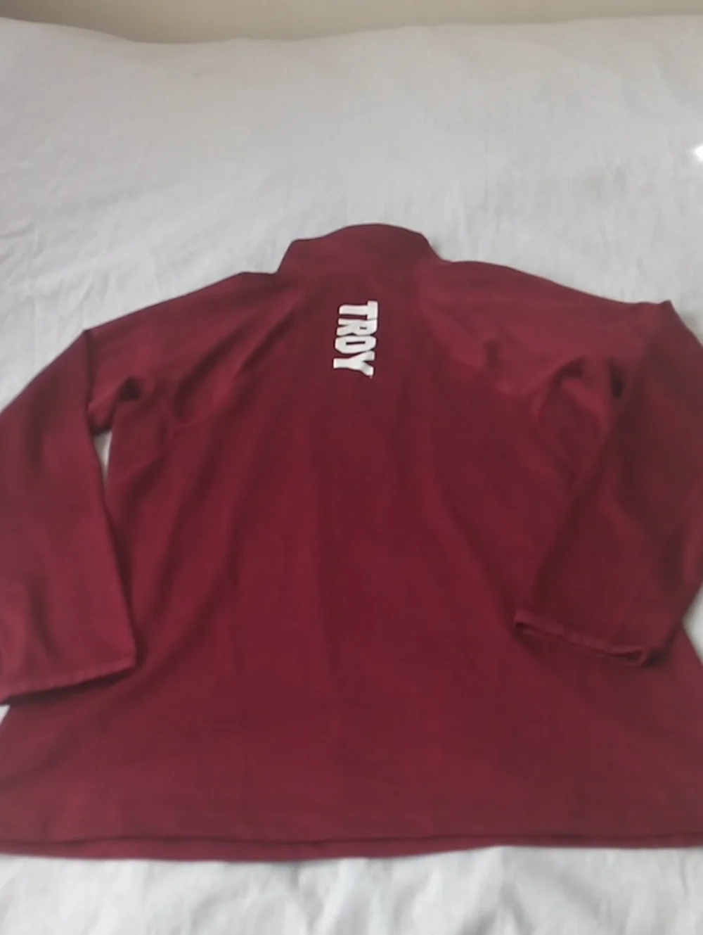 adidas Men's Burgundy Turtleneck Quarter-Zip Shirt L